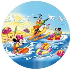 47956d Disc de vafa Mickey Minnie si Goofy la plaja d20cm